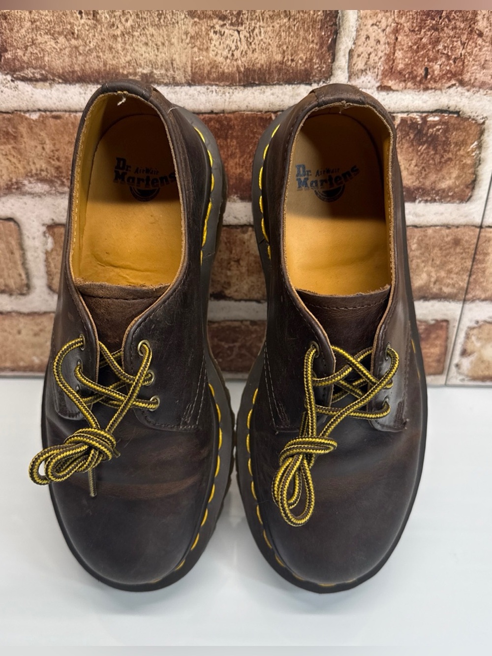 Dr. Martens AirWair Brown Leather Oxford Shoes Women's 7 (men’s Sz 6) - Picture 3 of 11